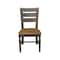 International Concepts Vista Ladderback Chair, Set of 2 Chairs, Hickory/Washed Coal C45-57P - alternate 6
